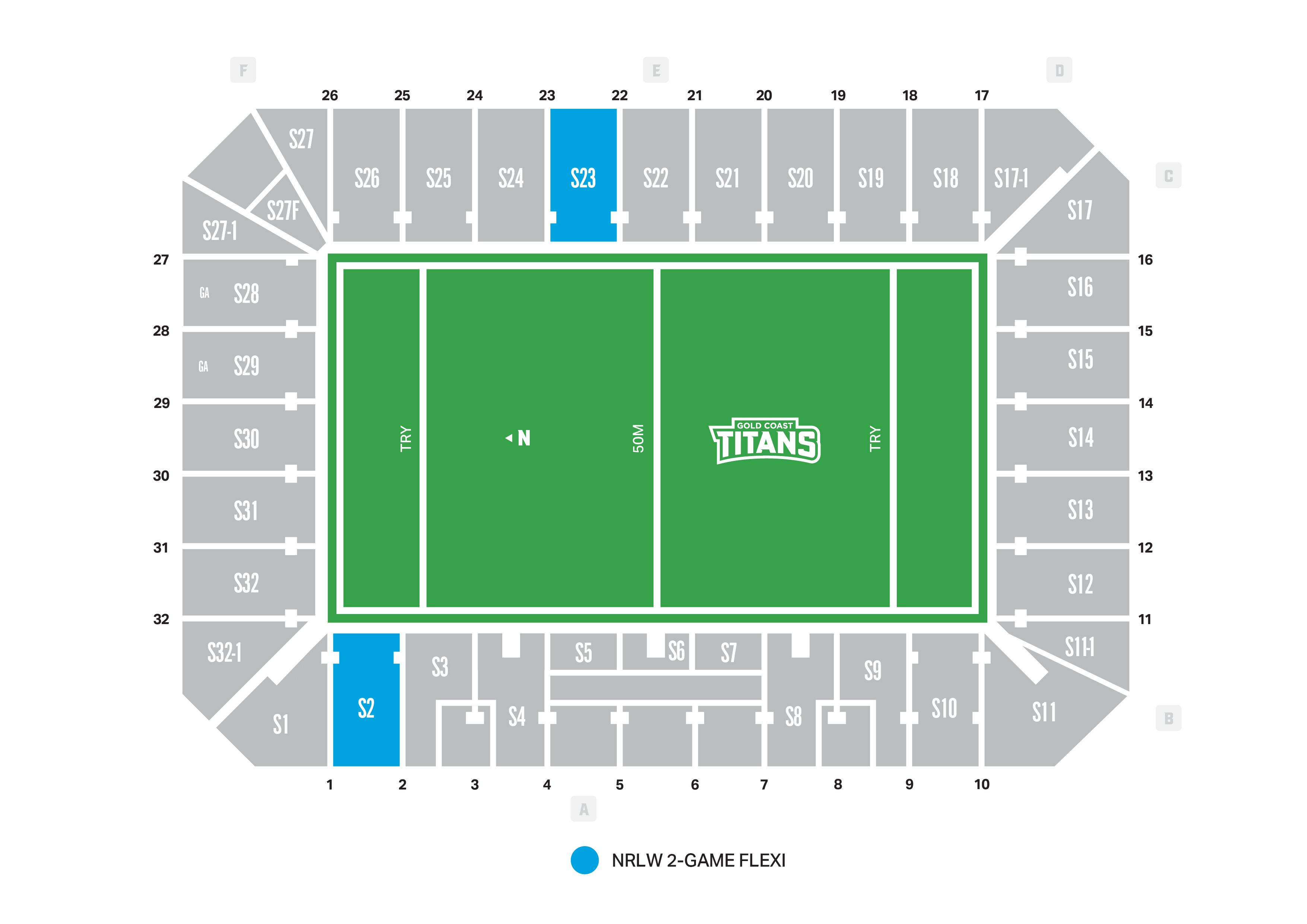 GCT4995 2026 Membership Maps 2 Game Flexi NRLW 4 Game Flexi NRLW